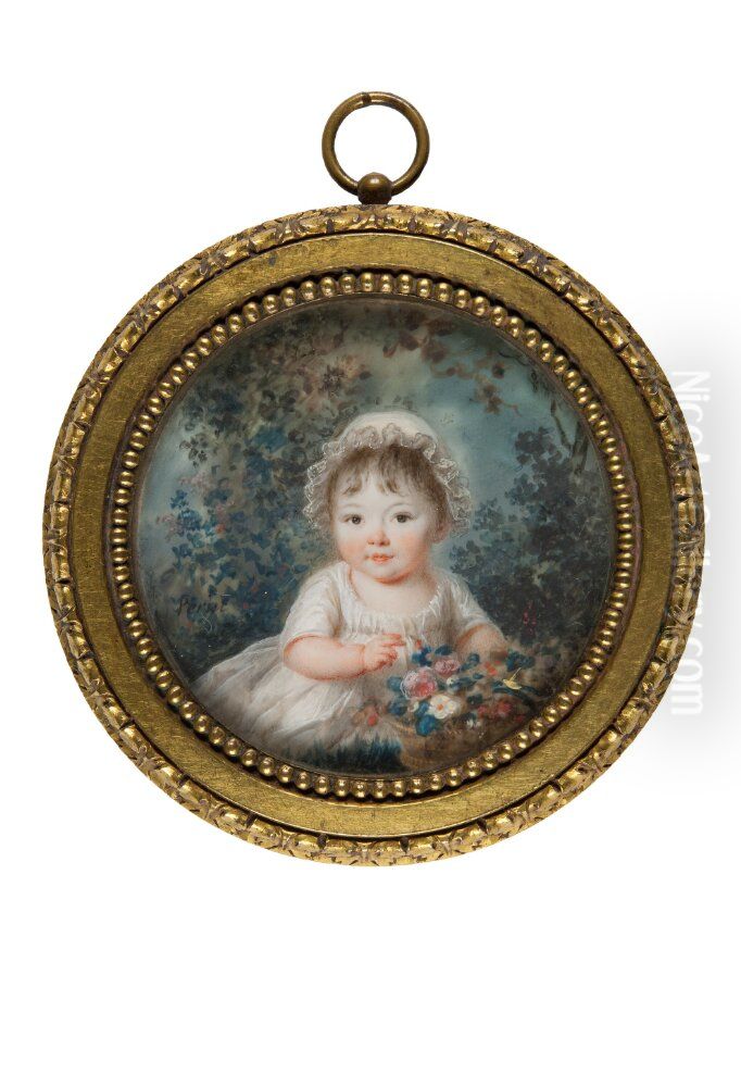 Portrait of a child Oil Painting by Lie Louis Perin-Salbreux
