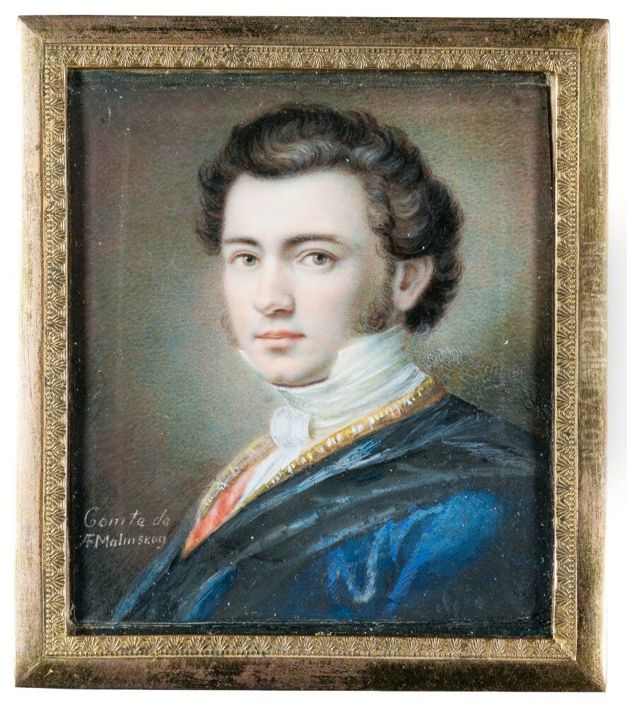 Self-portrait Oil Painting by Alexander Magnus Malmqvist