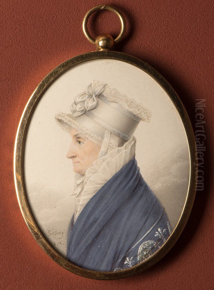 Okand dam Oil Painting by Jacob Axel Gillberg