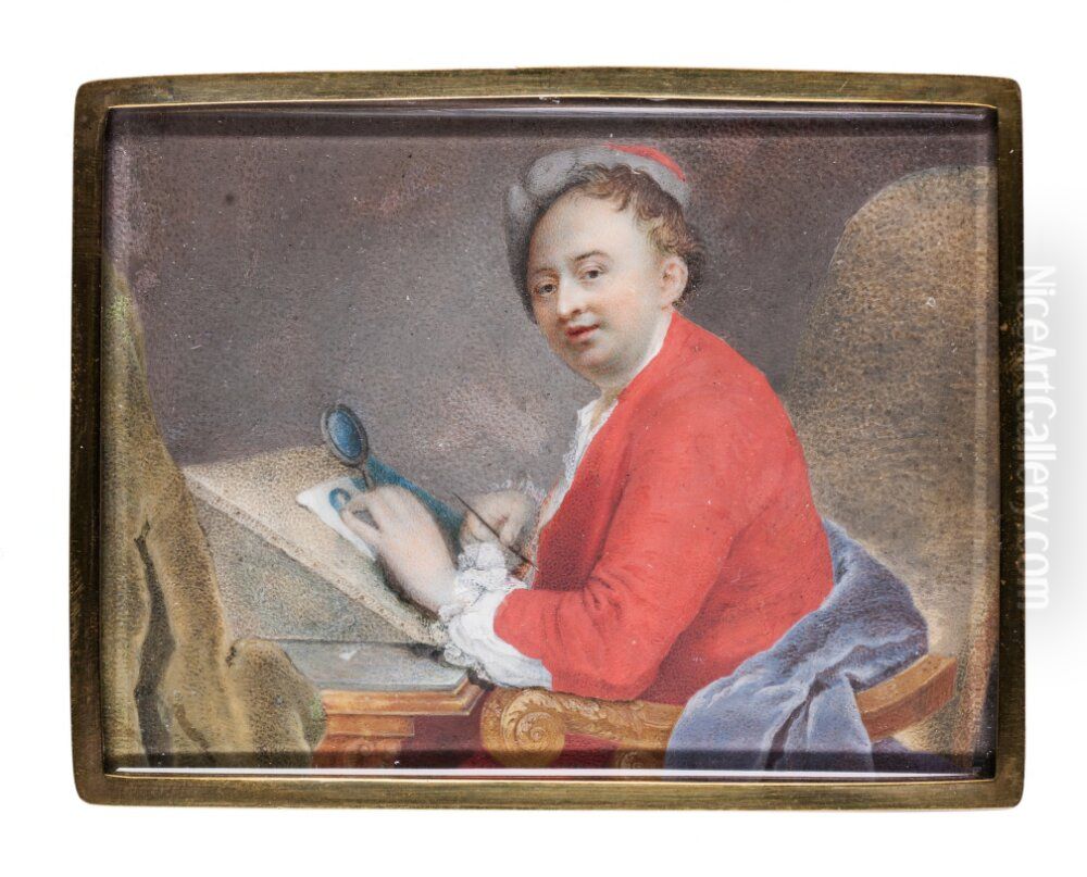 Sjalvportratt Oil Painting by Johann Harper