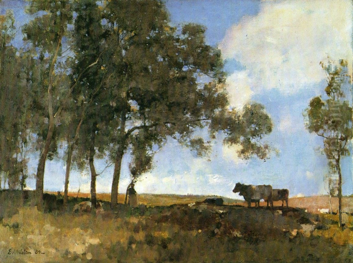 Autumn Sunshine Oil Painting by Edward Arthur Walton