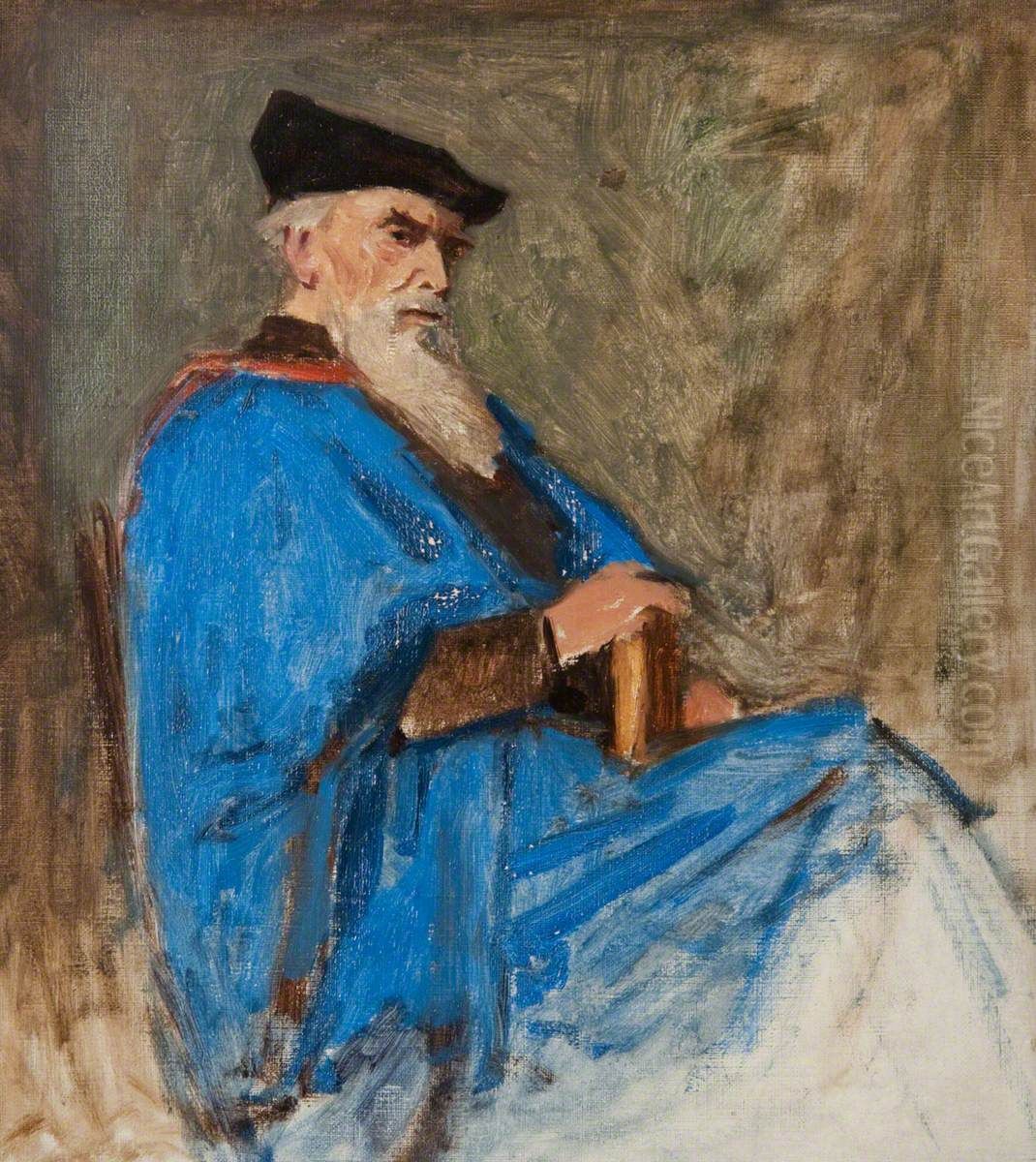 Principal Robert Herbert Story (1835-1907), Professor of Ecclesiastical History at the University of Glasgow Oil Painting by George, Sir Reid
