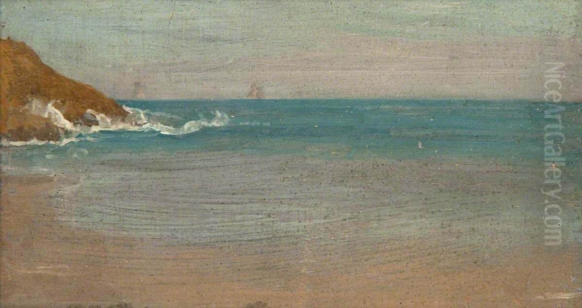 Cliffs and Breakers Oil Painting by James McNeill Whistler