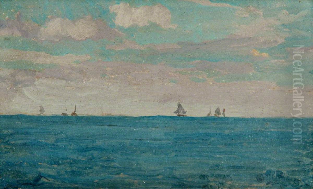 The Sea Shore, Dieppe Oil Painting by James McNeill Whistler