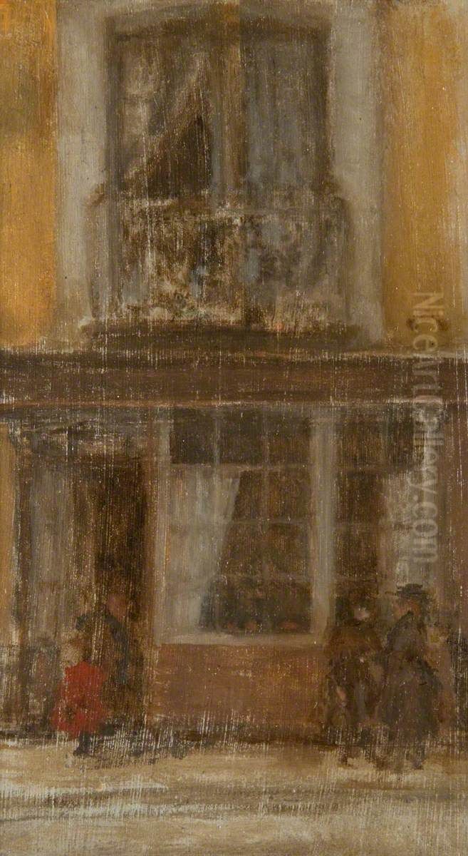 La Blanchisseuse, Dieppe Oil Painting by James McNeill Whistler