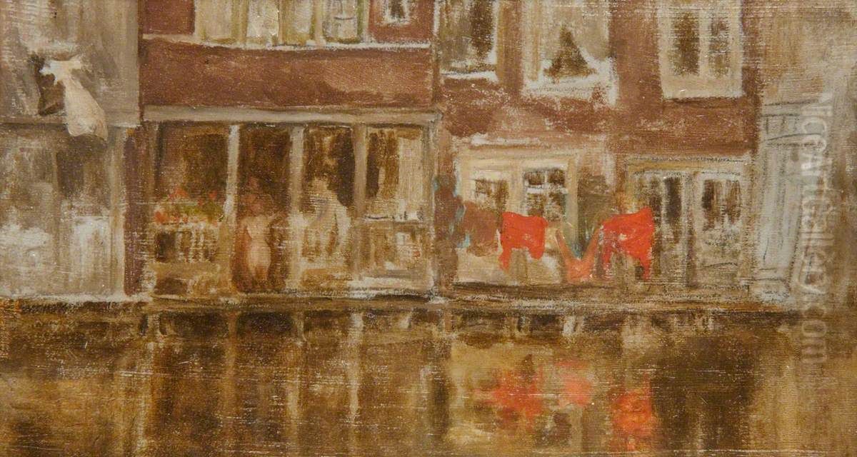 The Canal, Amsterdam Oil Painting by James McNeill Whistler
