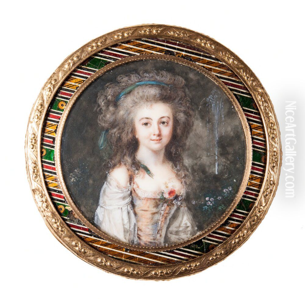 Unknown lady Oil Painting by Peter Adolf Hall