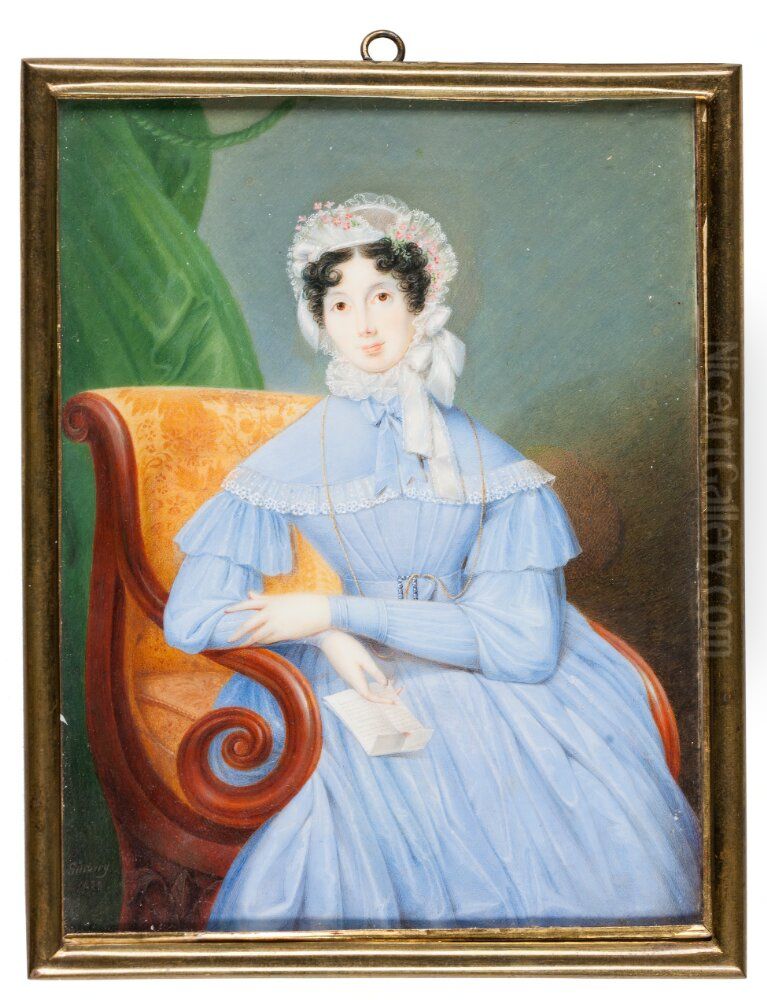 Unknown woman Oil Painting by Jacob Axel Gillberg