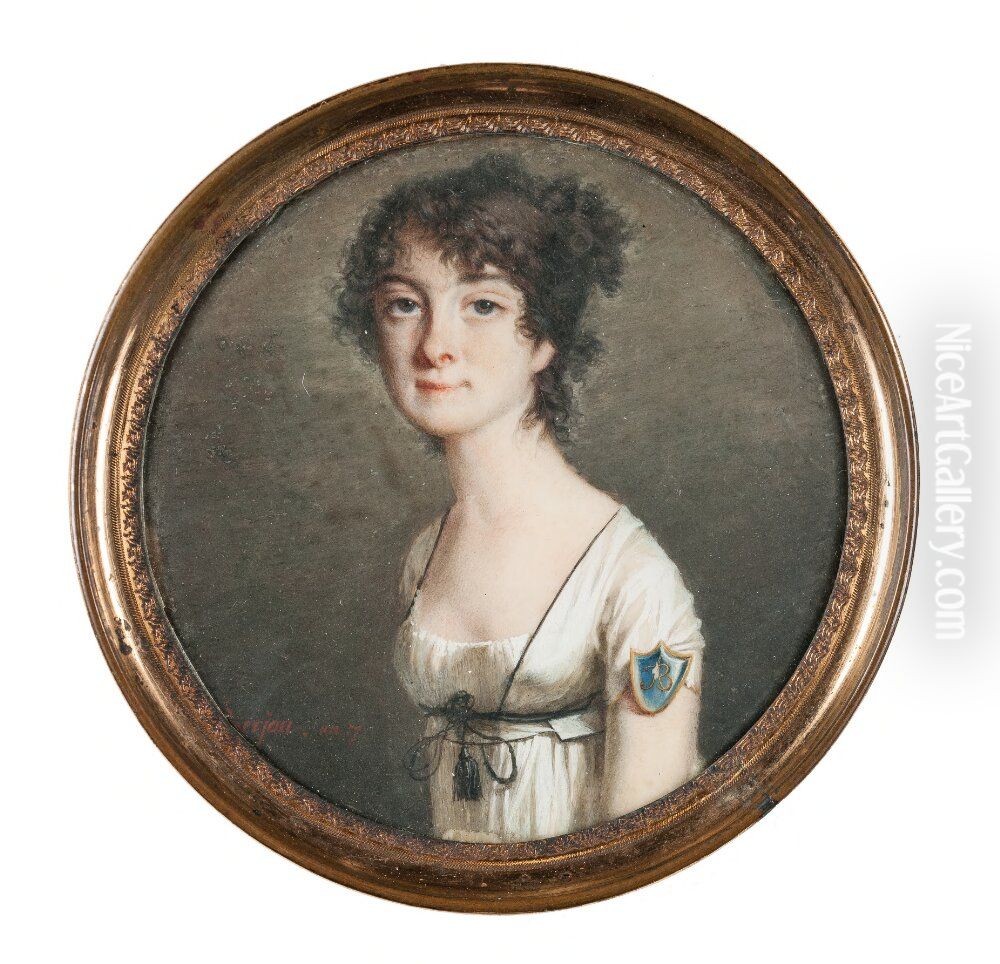 Unknown woman Oil Painting by Antoine Berjon