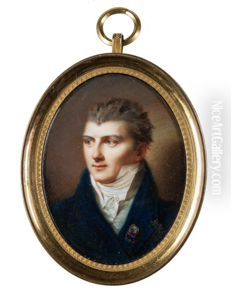 Gustaf Mauritz Armfelt, greve, hovman, diplomat Oil Painting by Johann Dominik Bossi