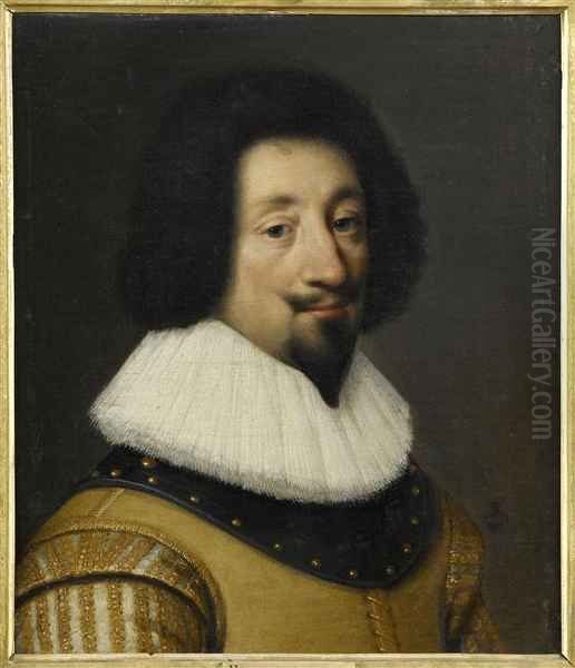 Portrait of Francois de l'Aubepine, Margrave of Hauterive. Oil Painting by Daniel Dumonstier