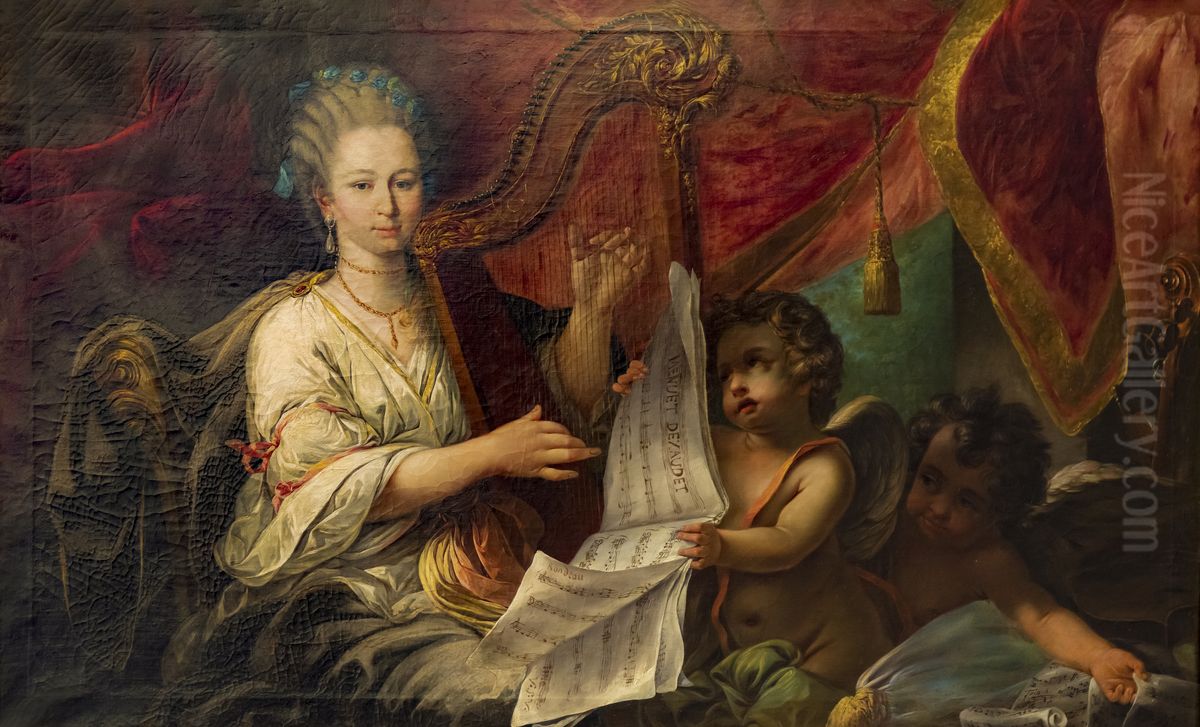 Portrait of Mlle Julie de Puymaurin Marcassus Oil Painting by Jacques Gamelin