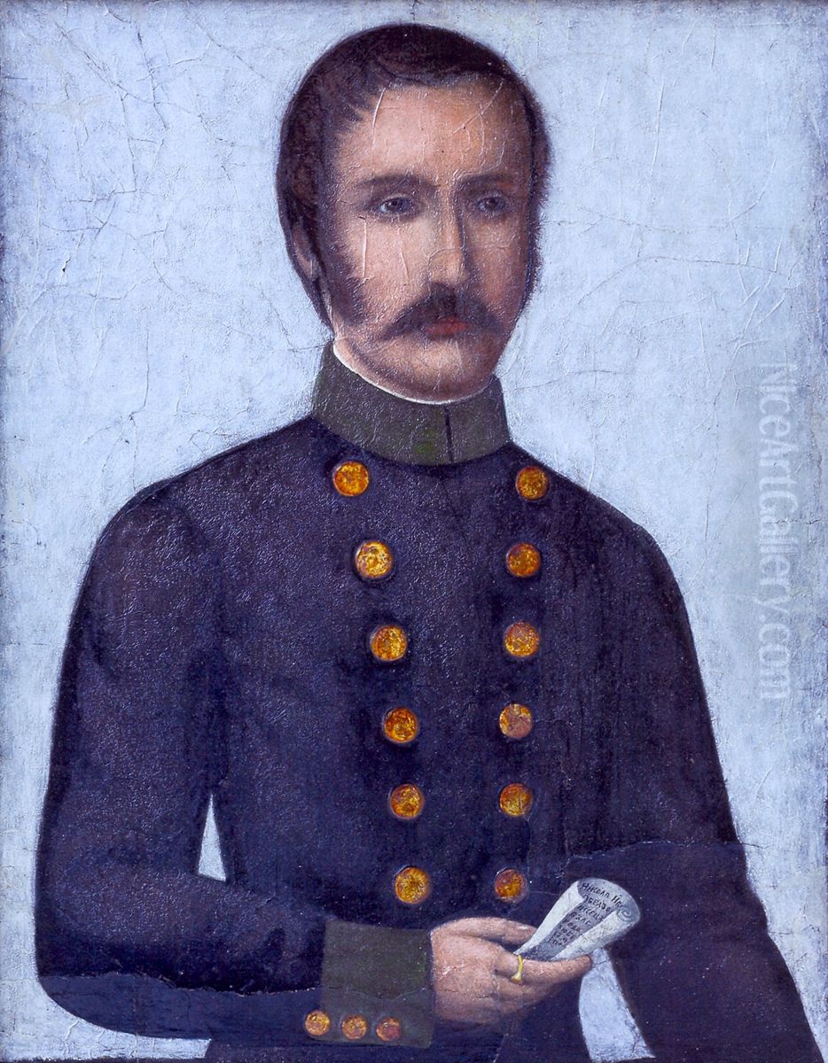 Avtoportret Oil Painting by Nikola Obrazopisov