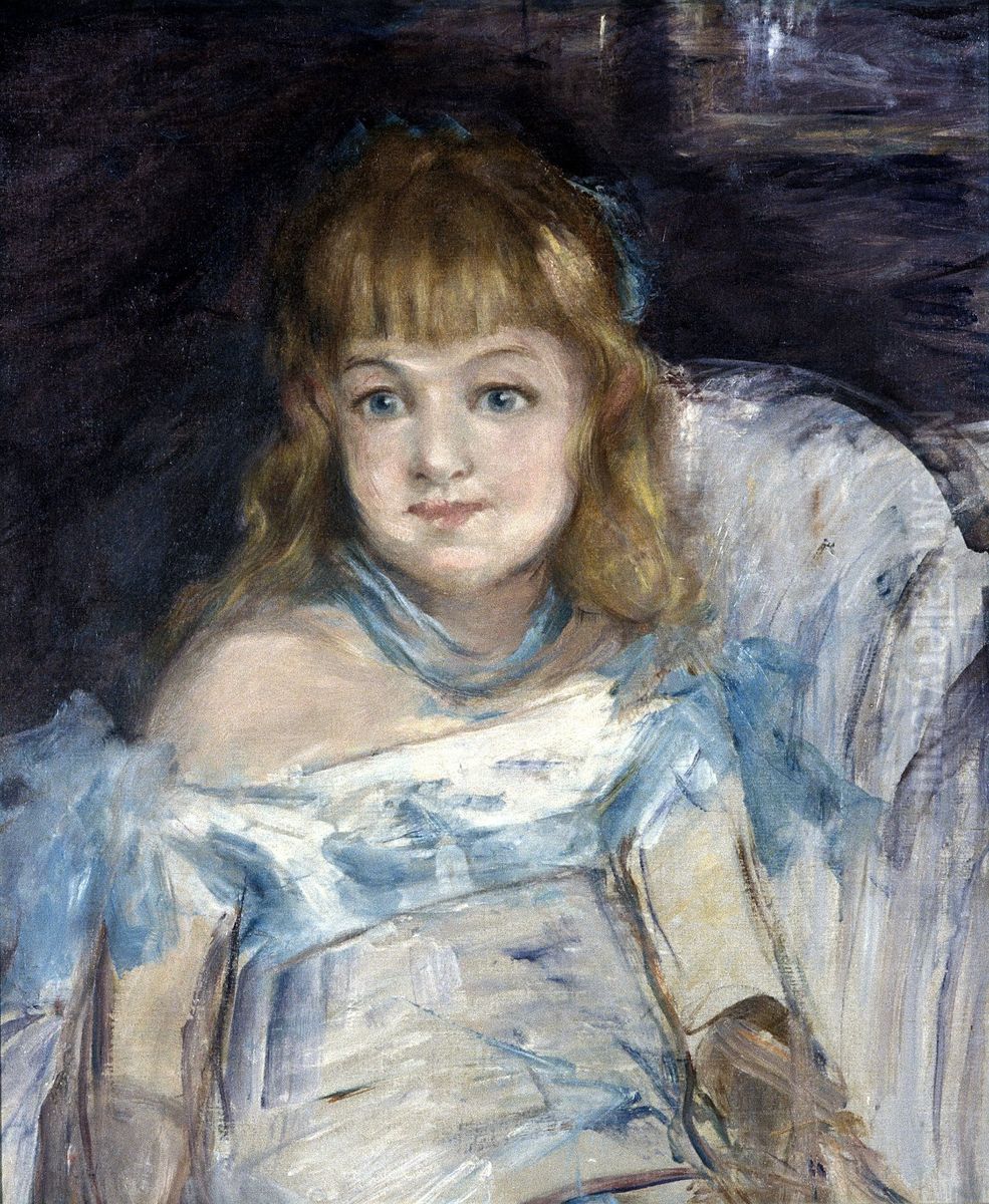 Little Girl in an Armchair (Lise Campineanu) Oil Painting by Edouard Manet