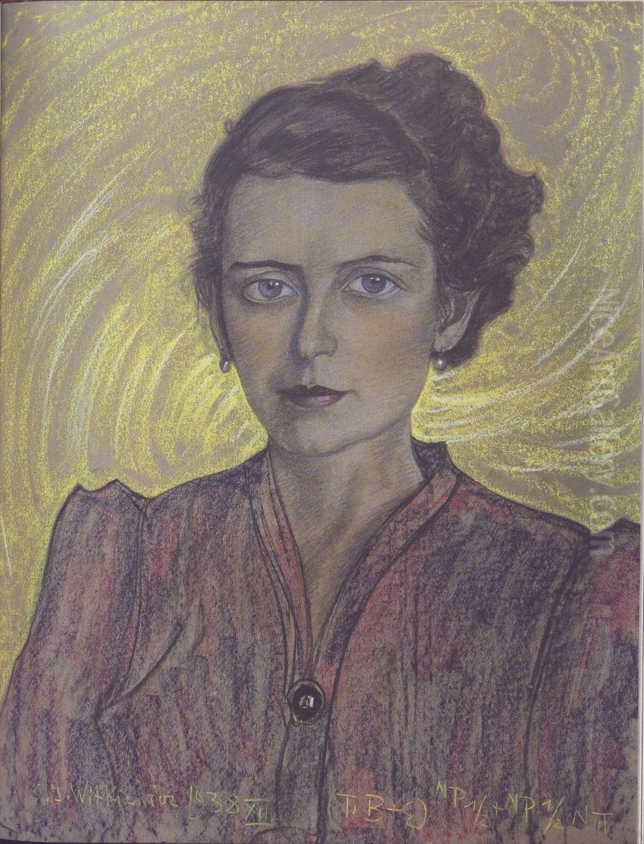 Portret Heleny Rogowskiej-Drebet Oil Painting by Stanislaw Ignacy Witkiewicz (Witkacy)