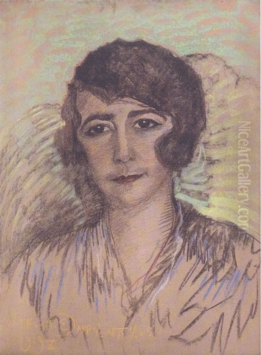 Portrait of Henryka Soroko-Labordaire Oil Painting by Stanislaw Ignacy Witkiewicz (Witkacy)