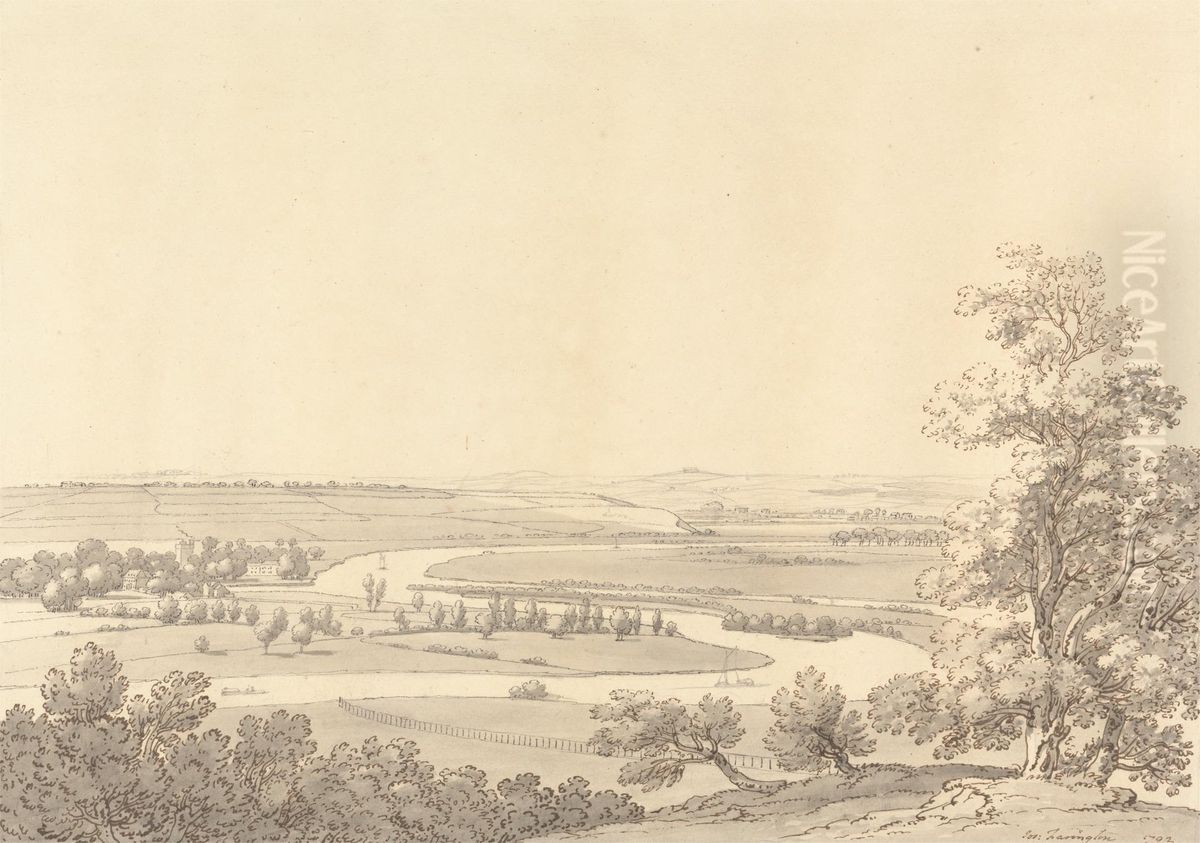 Cookham on the Thames, Berkshire Oil Painting by Joseph Farington