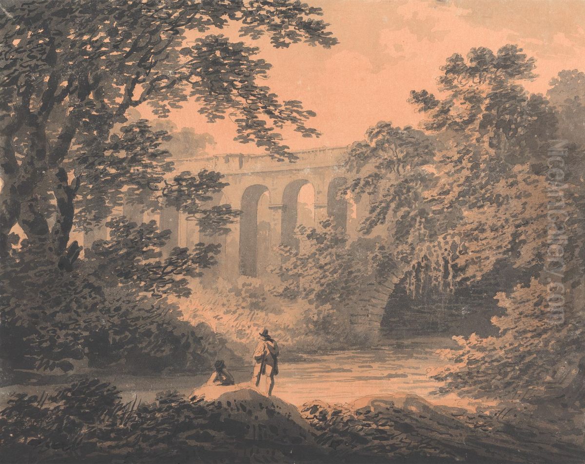 Bridge on the Malton Road from York Oil Painting by William Gilpin