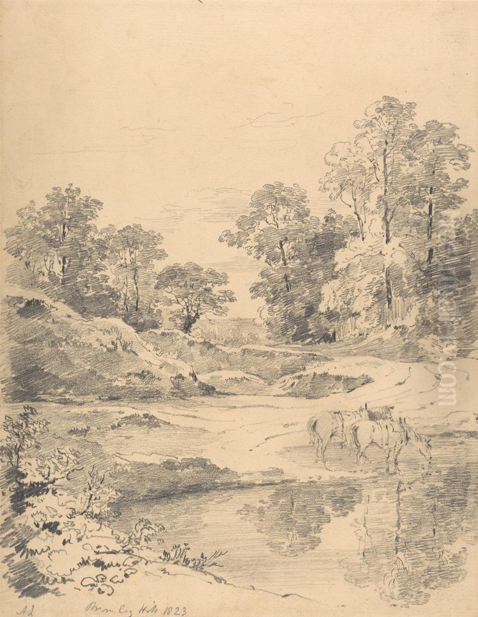 Bromley Hill, Kent Oil Painting by Amelia Long