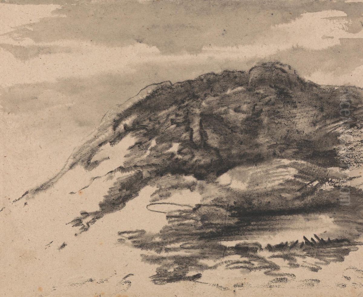 Composition inspired by Richard Wilson's Paintings of Cader Idris Oil Painting by Thomas Monro