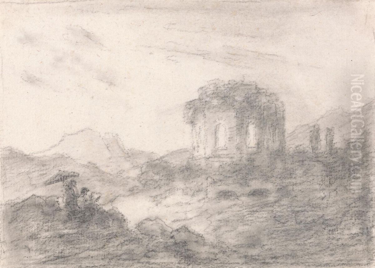 Temple of Venus, Bay of Baie Oil Painting by Sir George Beaumont, 7th Baronet