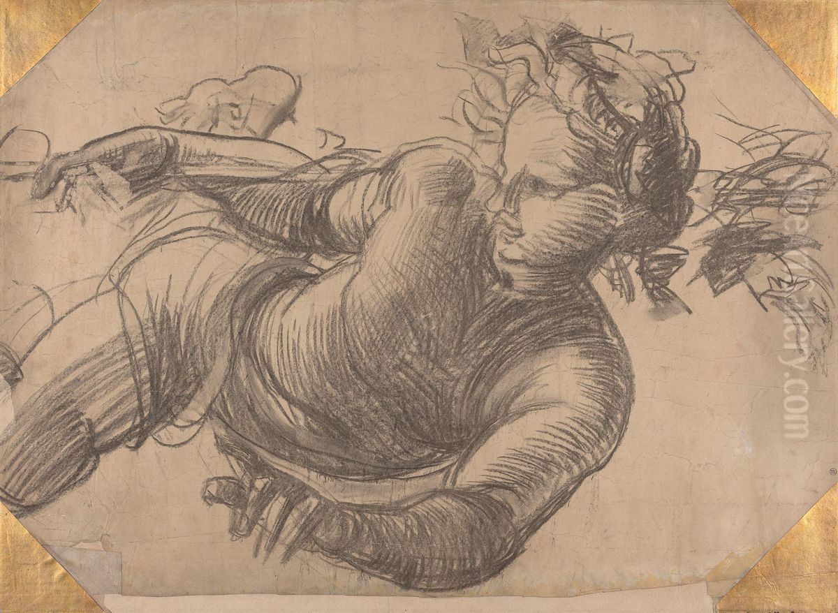 Study of a Classical Figure Oil Painting by Alfred Stevens