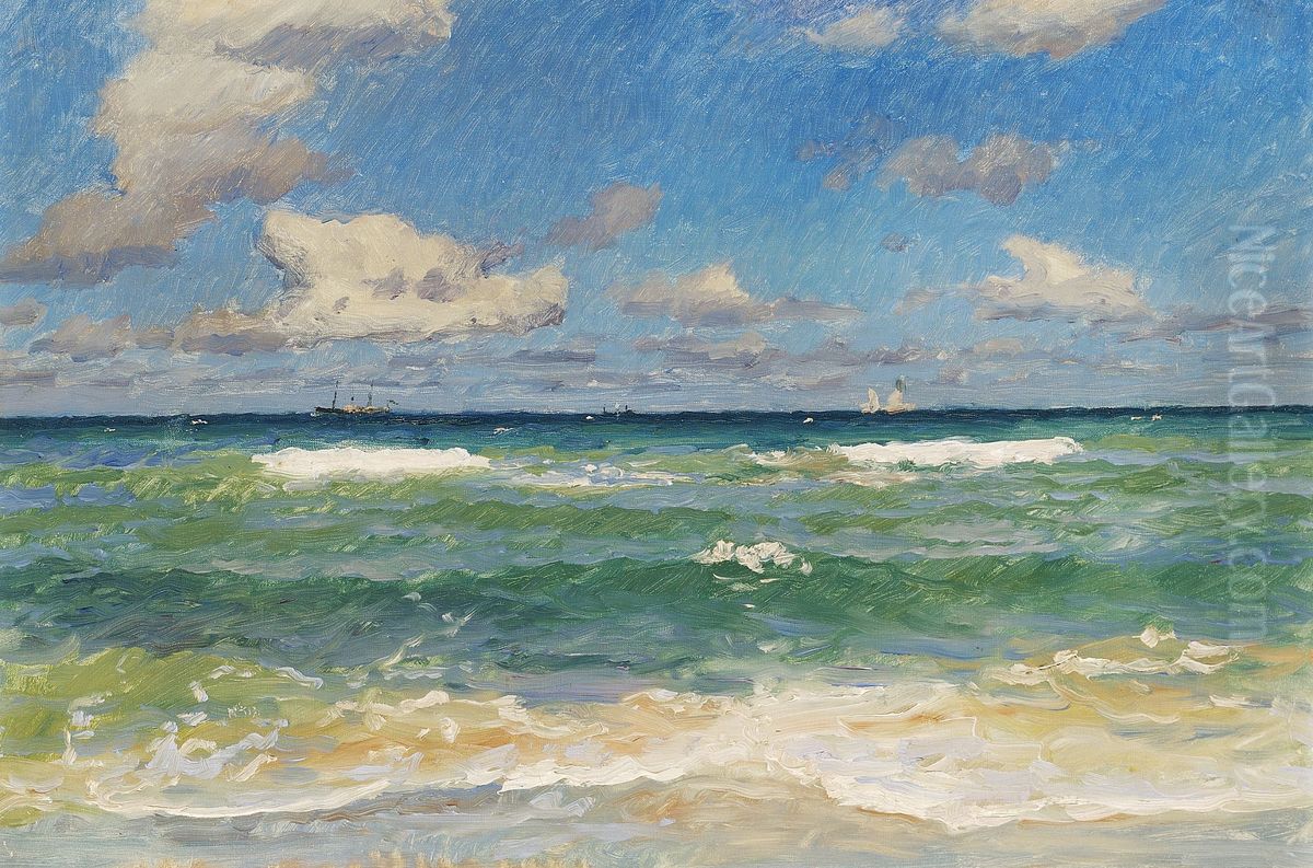 Frisk junidag, Skagen. Oil Painting by Laurits Tuxen
