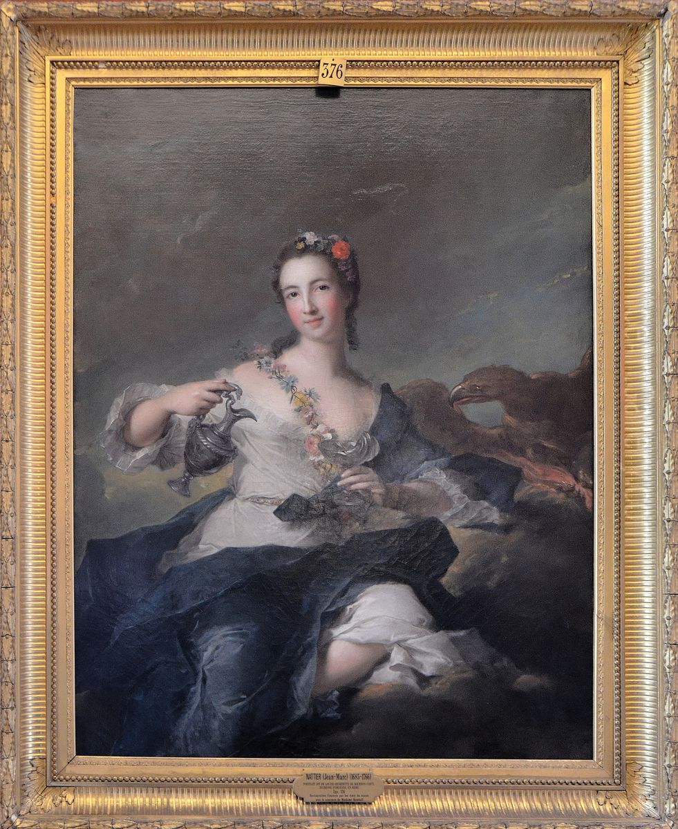Portrait de Louise Henriette de Bourbon-Conti, duchesse d'Orleans en Hebe. Oil Painting by Jean-Marc Nattier