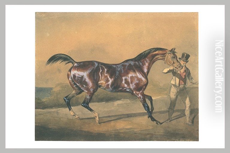Cheval a l'entrainement Oil Painting by Theodore Gericault