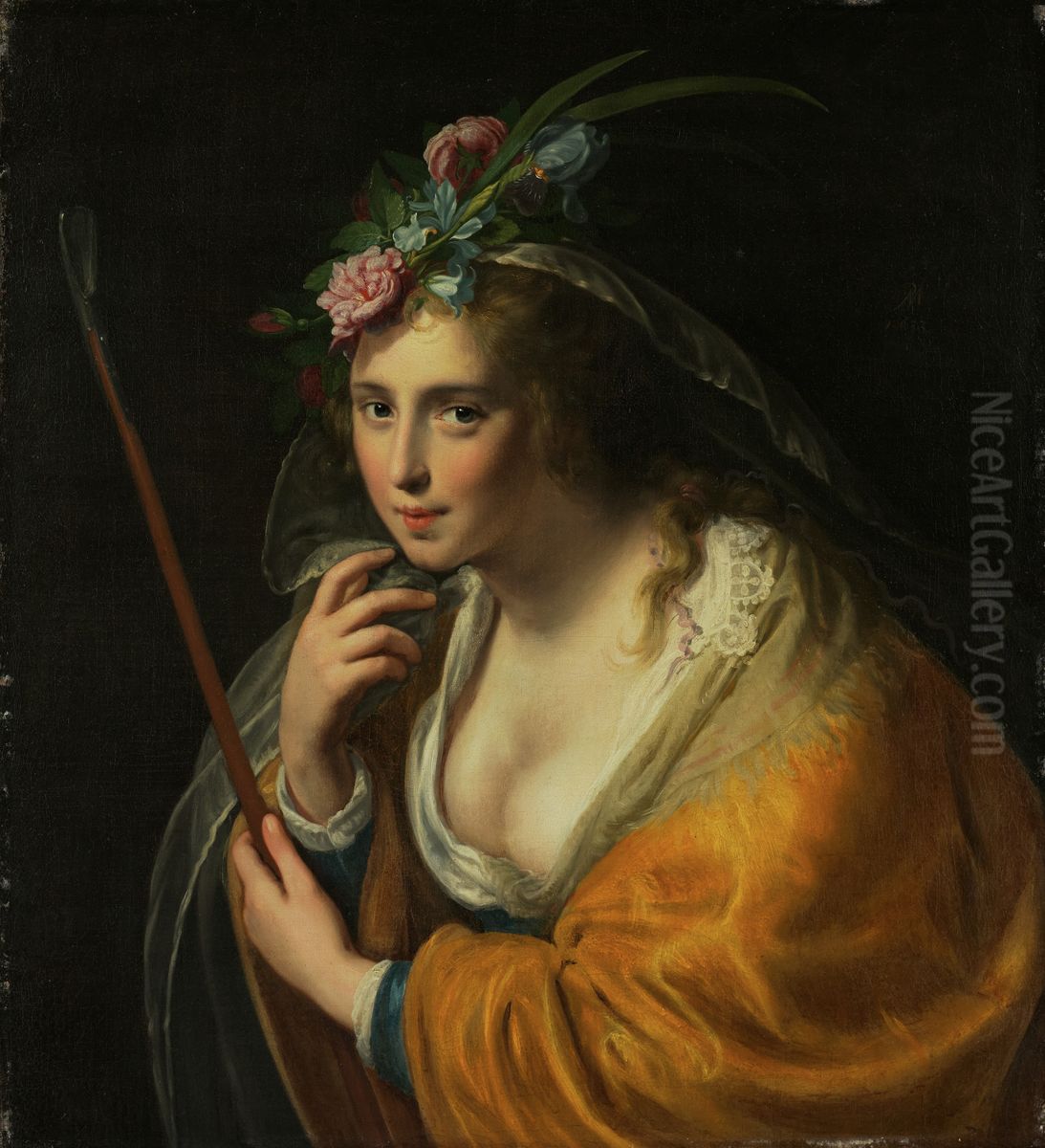 Shepherdess Oil Painting by Paulus Moreelse