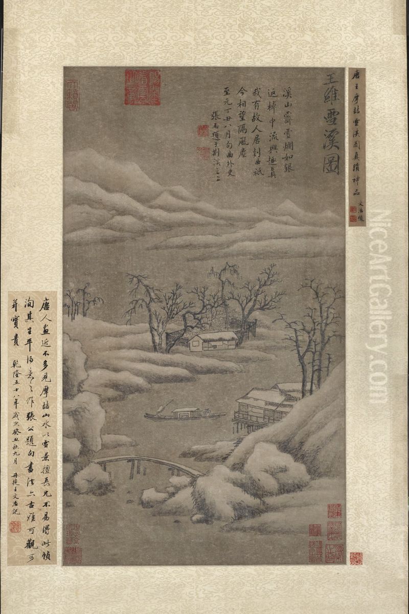 Snowy River Oil Painting by Wang Weihan