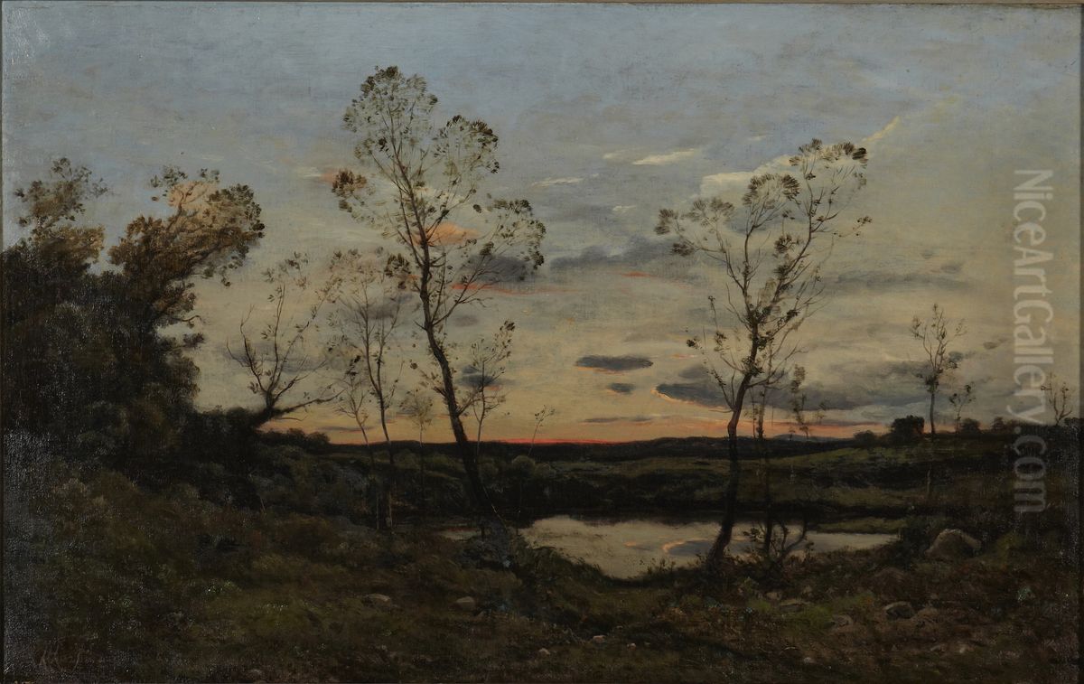 Landscape Oil Painting by Henri Harpignies