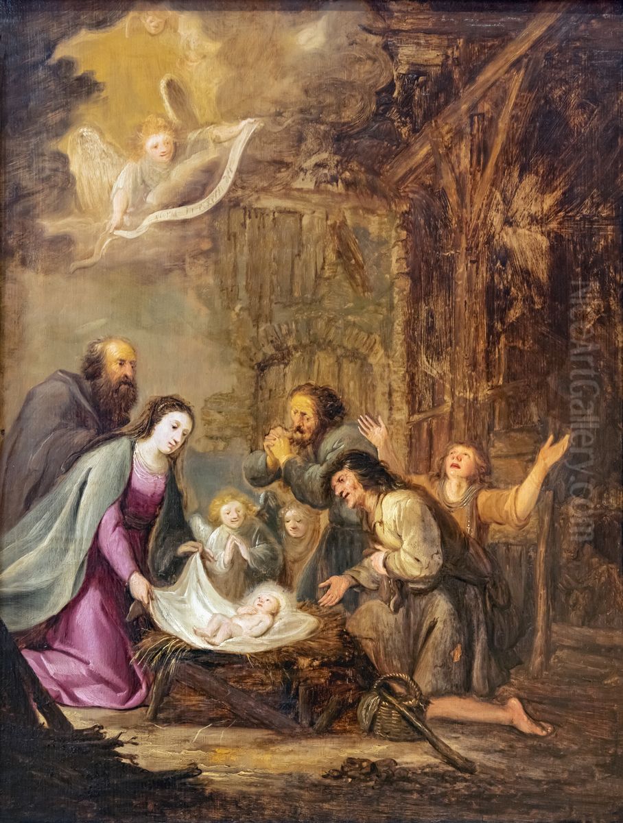 Nativity of Jesus Oil Painting by Jacob Willemsz de Wet