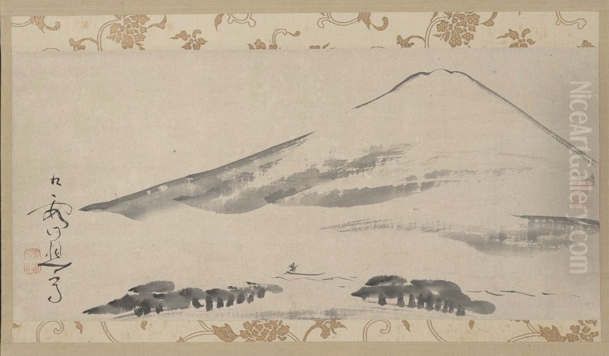 Mount Fuji Oil Painting by Ike no Taiga