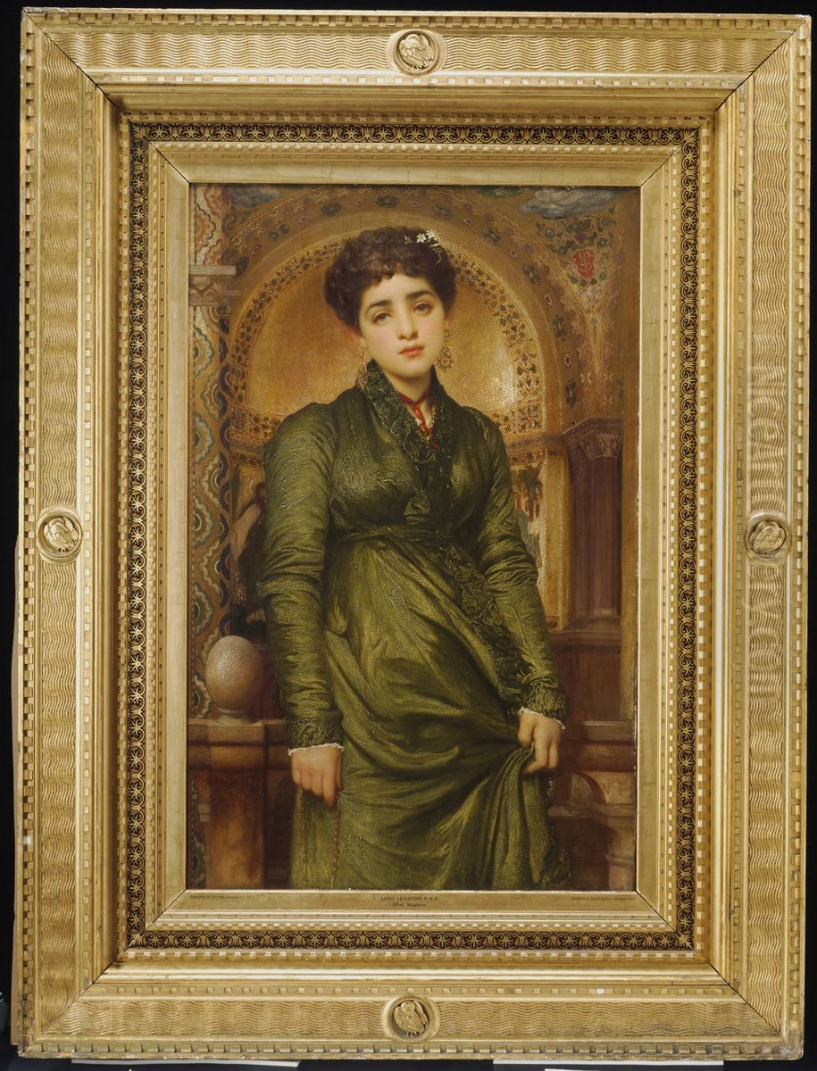 After Vespers Oil Painting by Lord Frederick Leighton