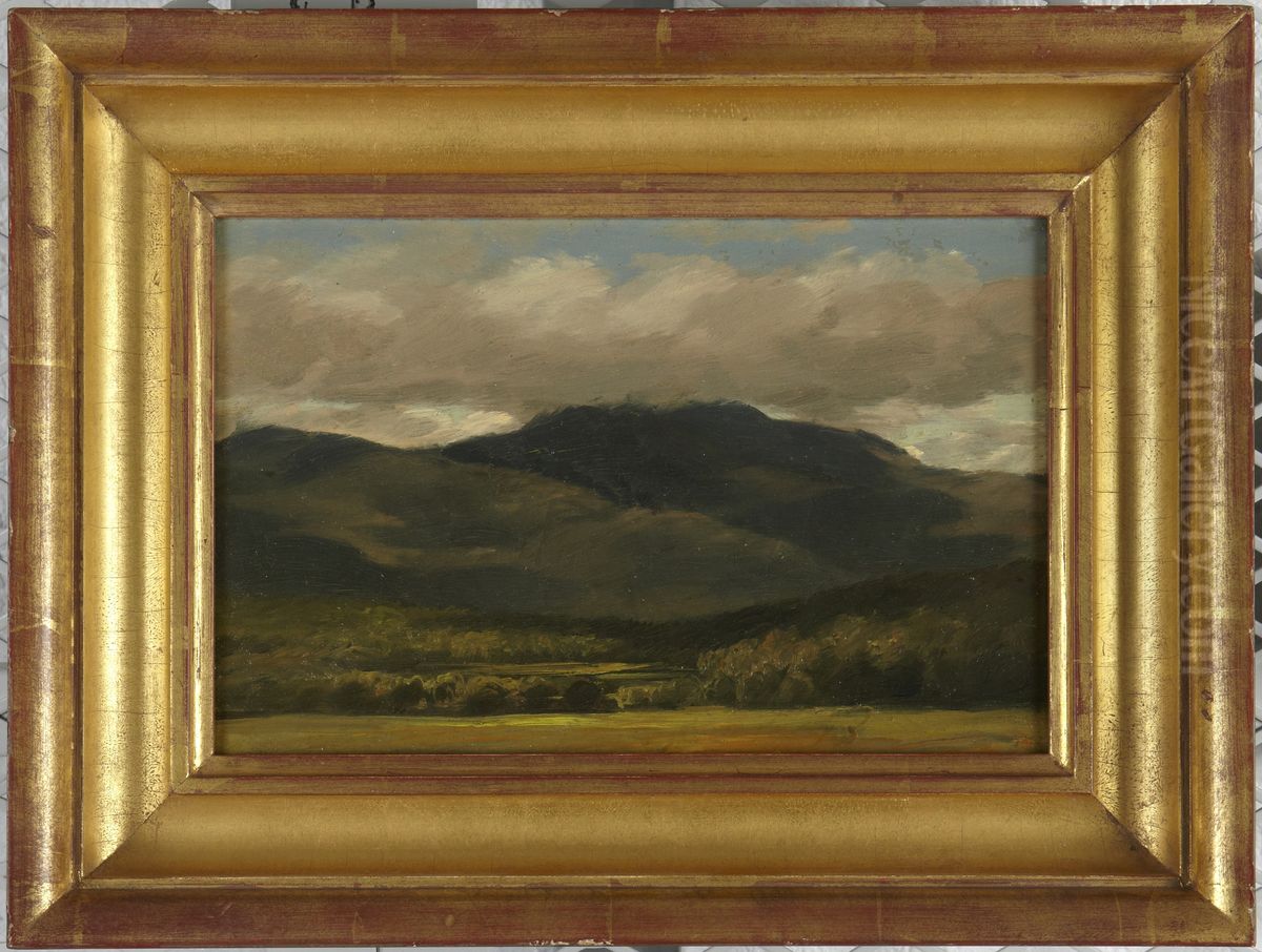Mount Washington, Clouds at Summit, Conway Oil Painting by Aaron Draper Shattuck