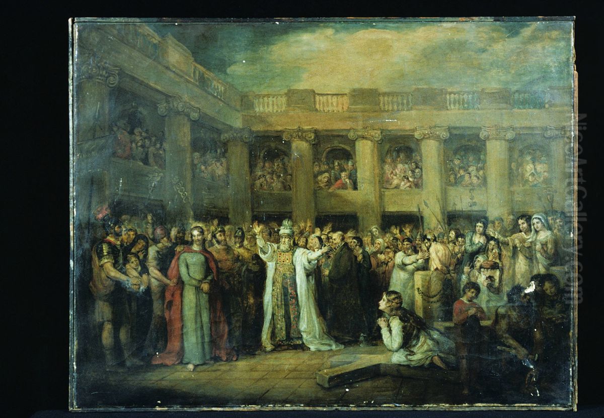 Christ Rejected Oil Painting by William Dunlap