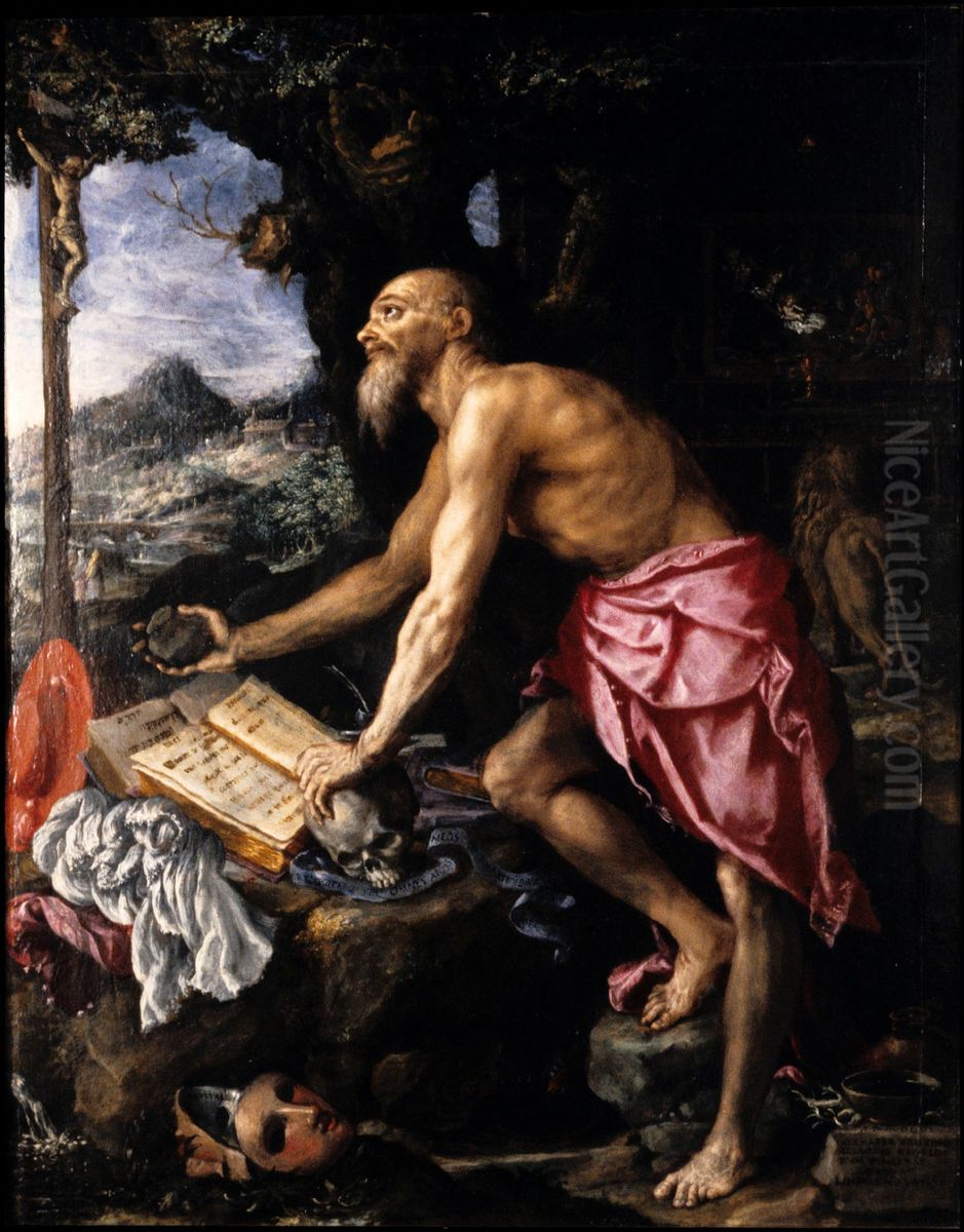 The Penitent Saint Jerome Oil Painting by Alessandro Allori