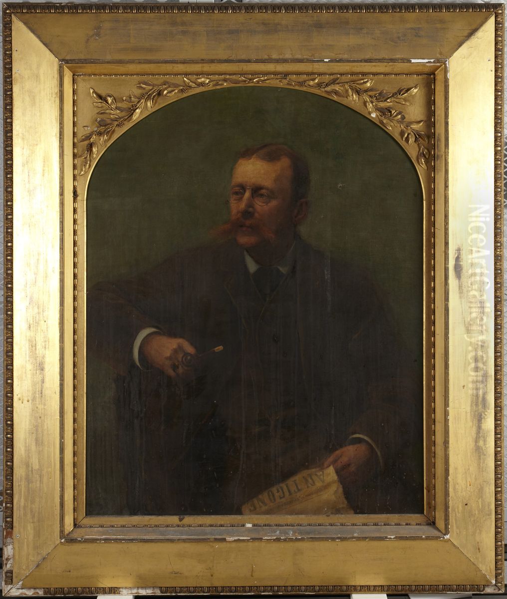 Laurence Hutton (1843-1904) Oil Painting by Dora Wheeler Keith