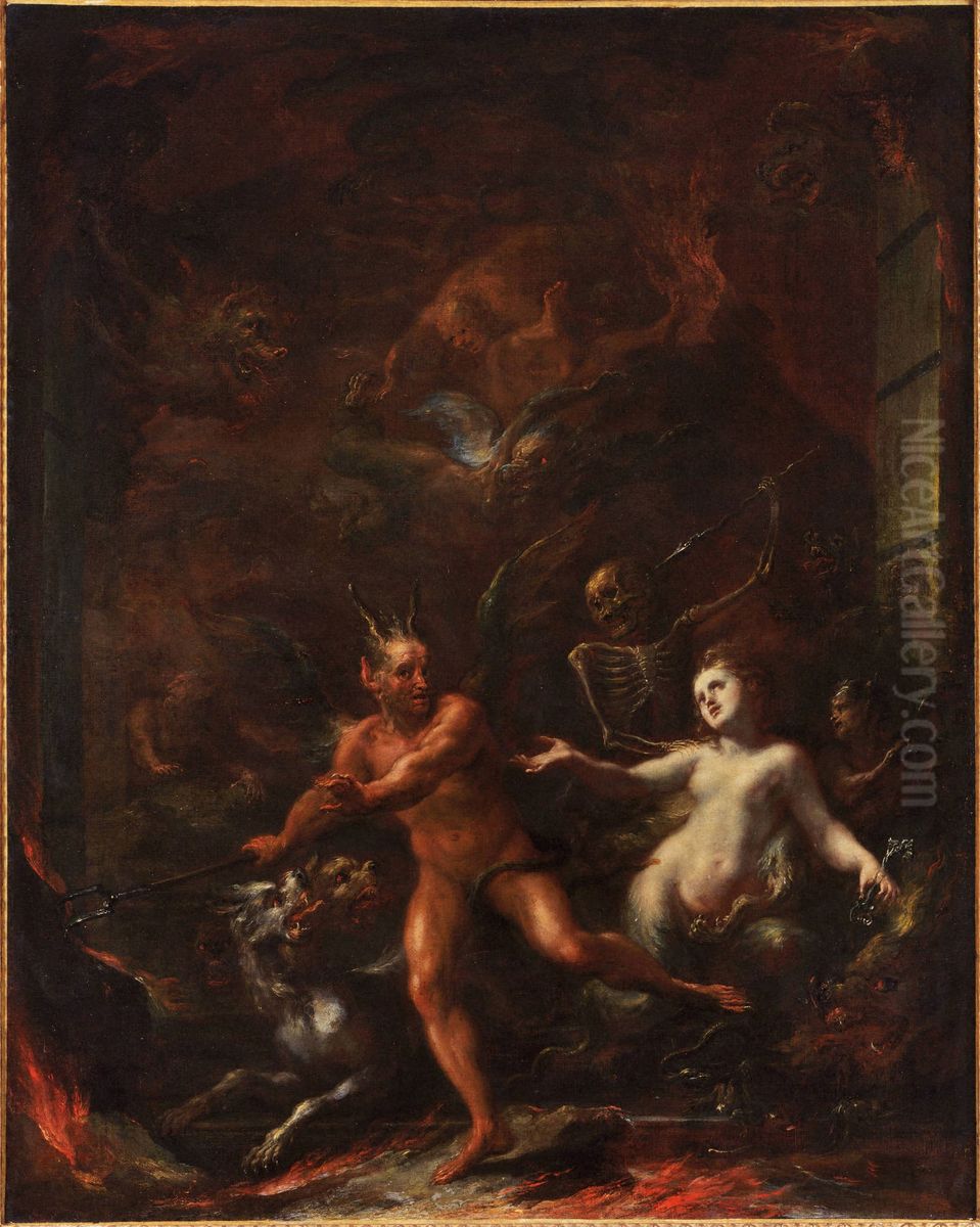 Gates of Hell Oil Painting by Giacomo del Po