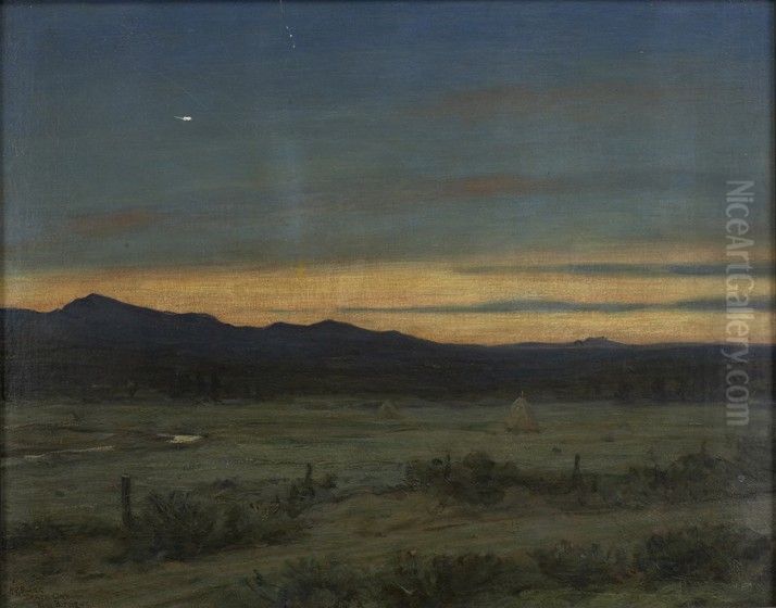 Approach of the Moon's Shadow Oil Painting by Howard Russell Butler