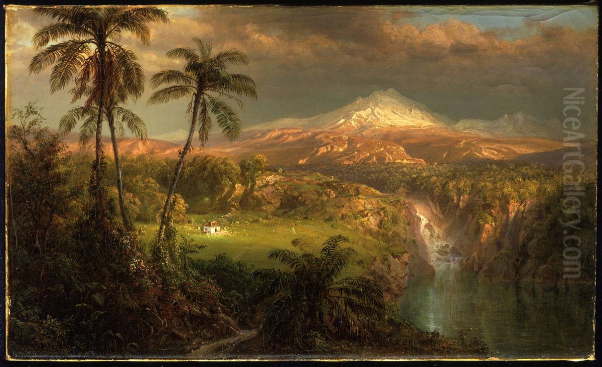 Passing Shower in the Tropics Oil Painting by Frederic Edwin Church