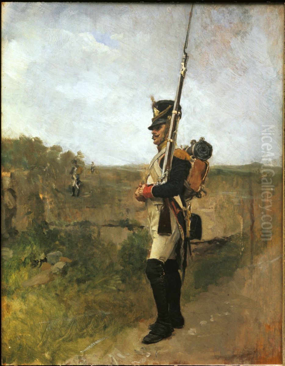 The Sentry (La Vedette) Oil Painting by Jean-Louis-Ernest Meissonier