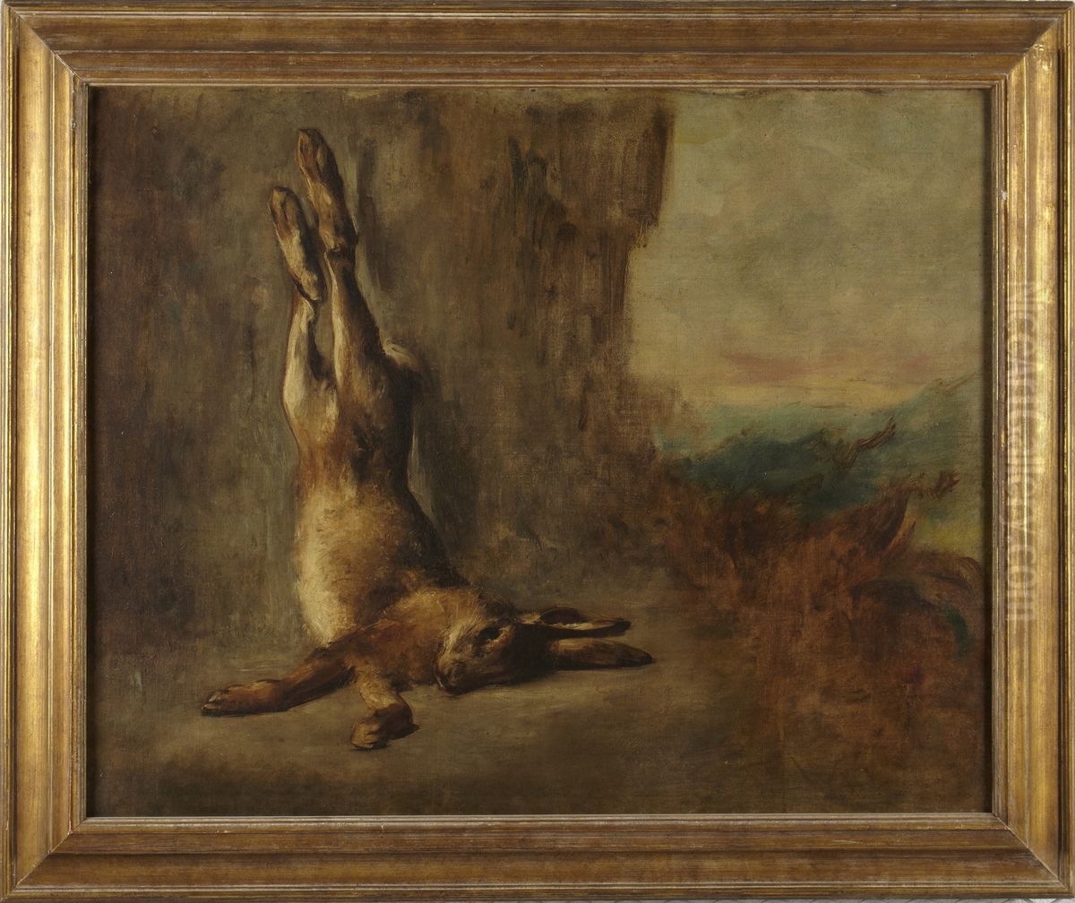 Hare Oil Painting by Eugene Delacroix
