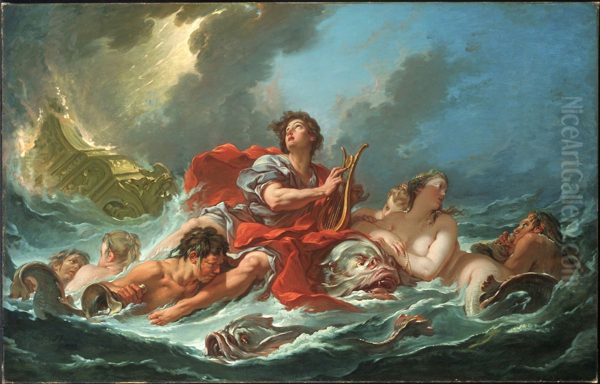 Arion on the Dolphin Oil Painting by Francois Boucher