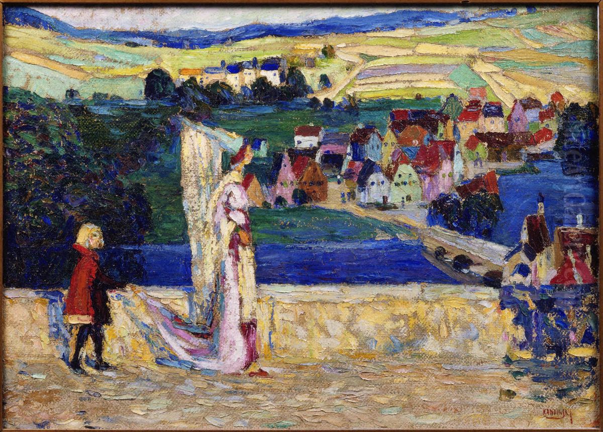 Promenade (Sketch) Oil Painting by Wassily Kandinsky