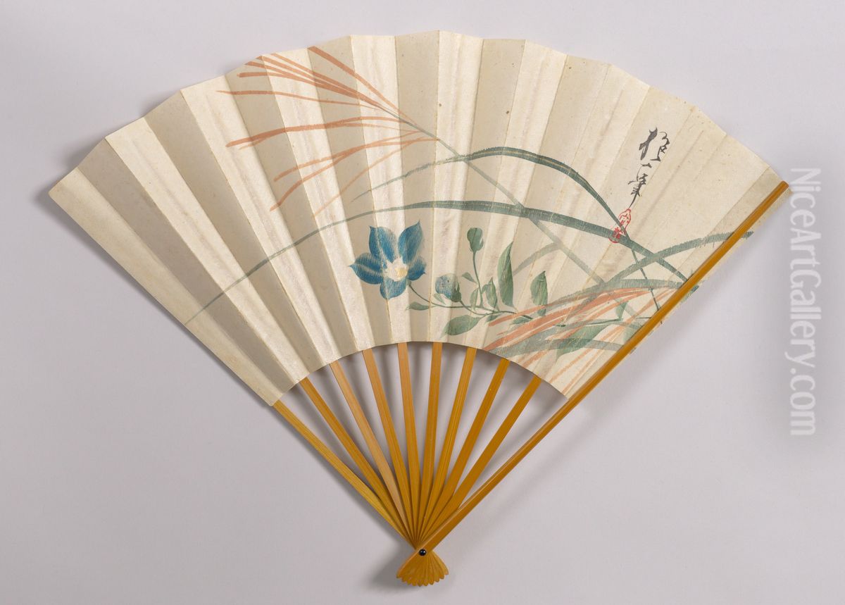 Flowers and Grasses Oil Painting by Sakai Hoitsu