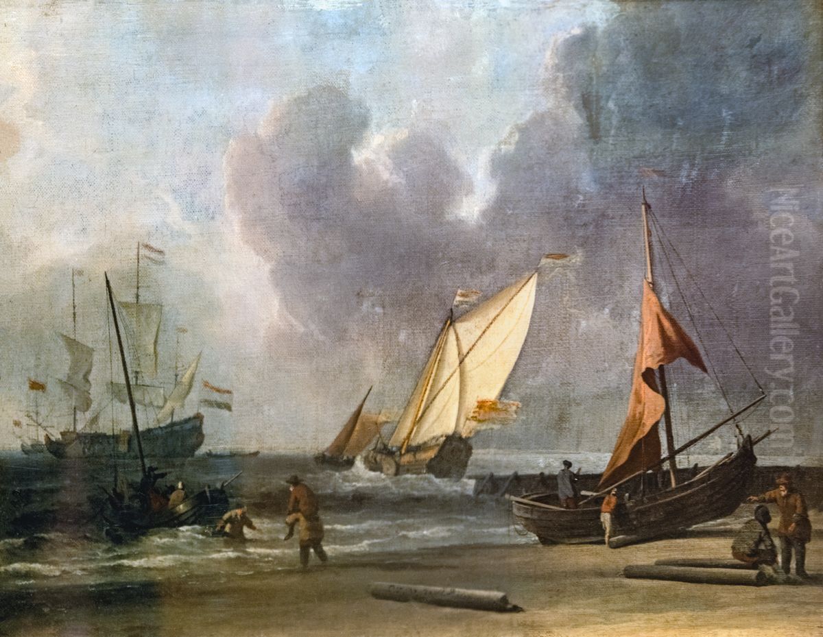 Marine Oil Painting by Willem van de Velde the Younger