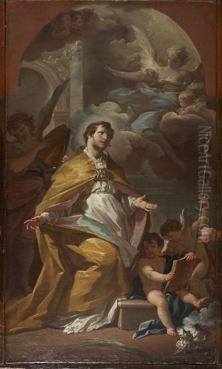 Saint Gennaro Oil Painting by Corrado Giaquinto