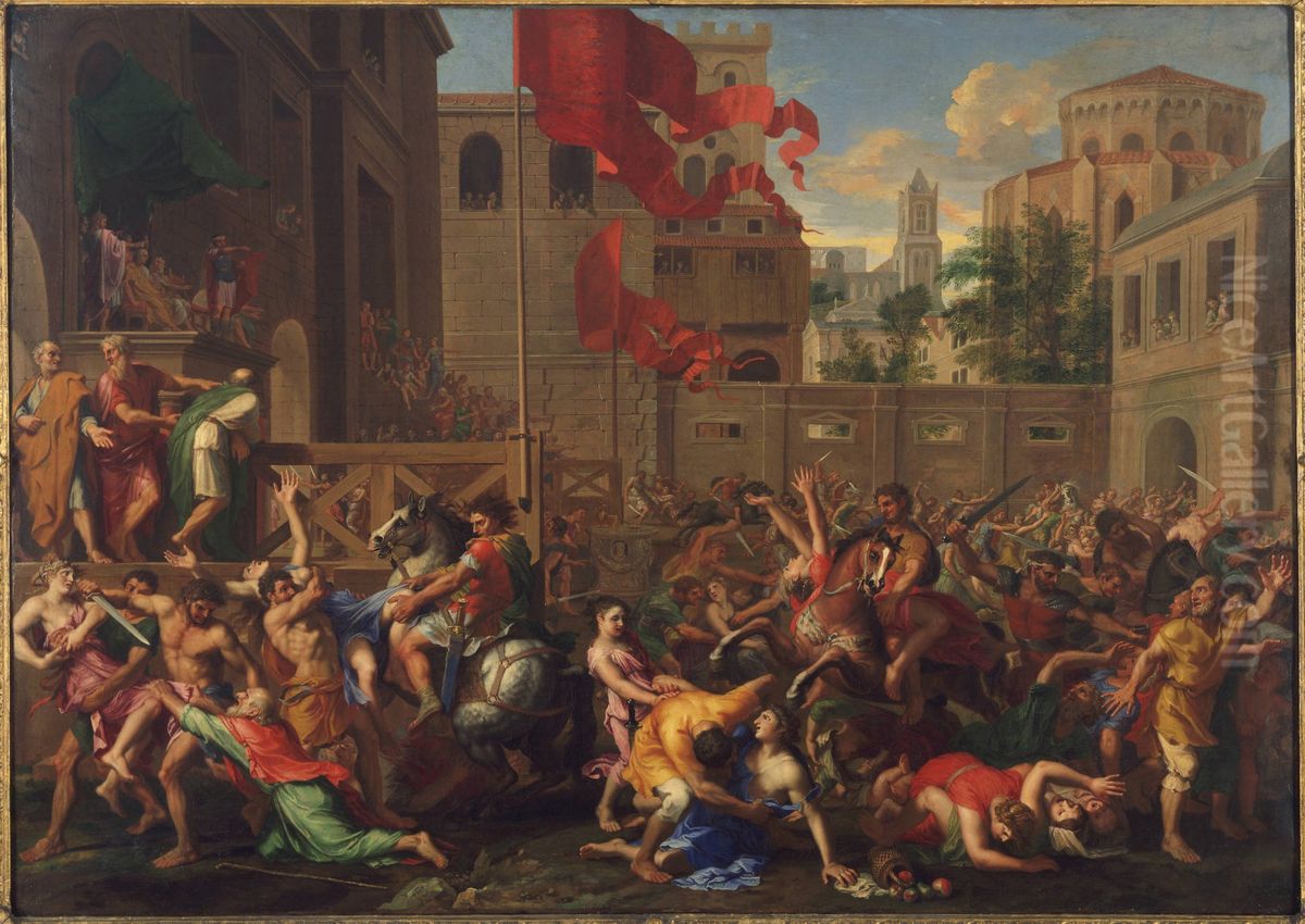 The Rape of the Sabines Oil Painting by Jacques Stella
